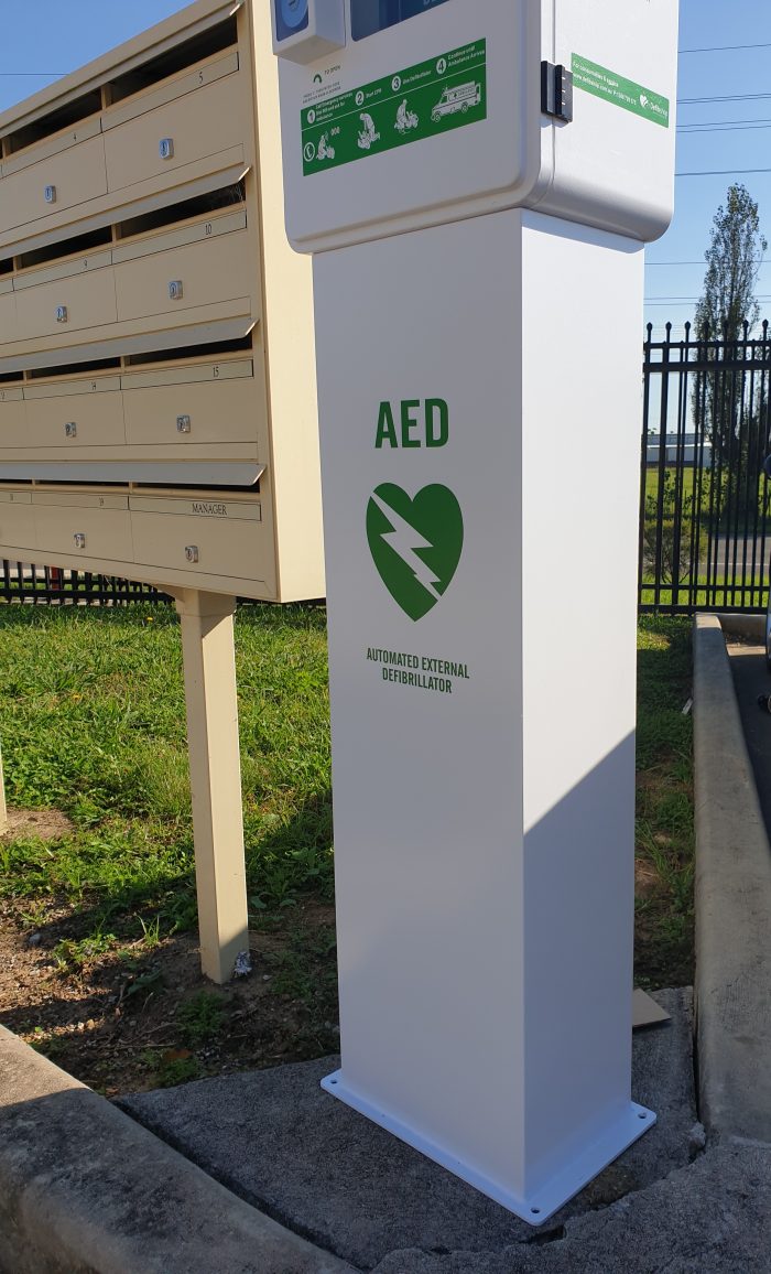 AED Defib Cabinet Stand
