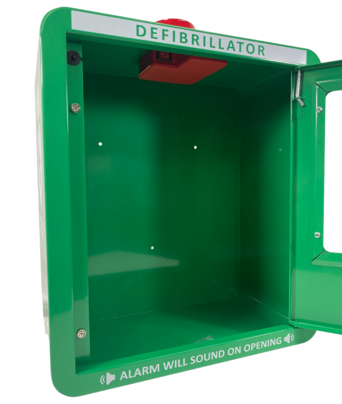 Defibshop Green Indoor Wall-mounted AED Cabinet with Alarm & Strobe Light (Cabinet-DFS-Green) - Image 4