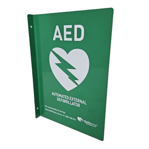 AED 90-Degree Metal Wall Sign - A4 (SIGN20-DFS)