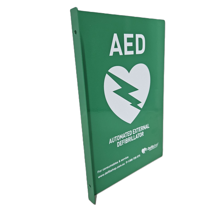 AED 90-Degree Metal Wall Sign - A4 (SIGN20-DFS) - Image 2