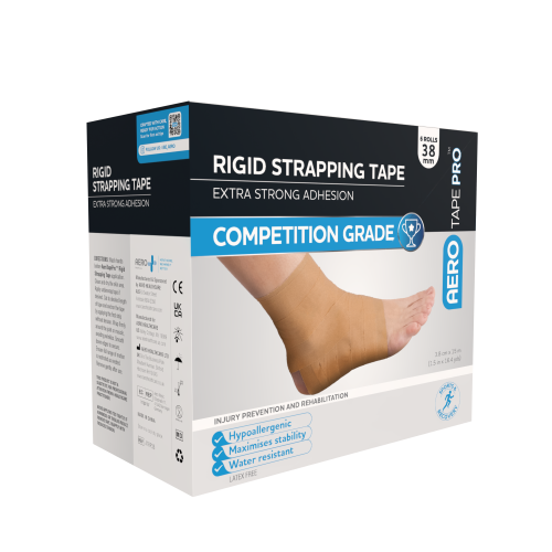 AEROTAPE Rigid Pro Sports Strapping Tape [3.8cm x 15m] - [Box of 6] - [ATRP38]