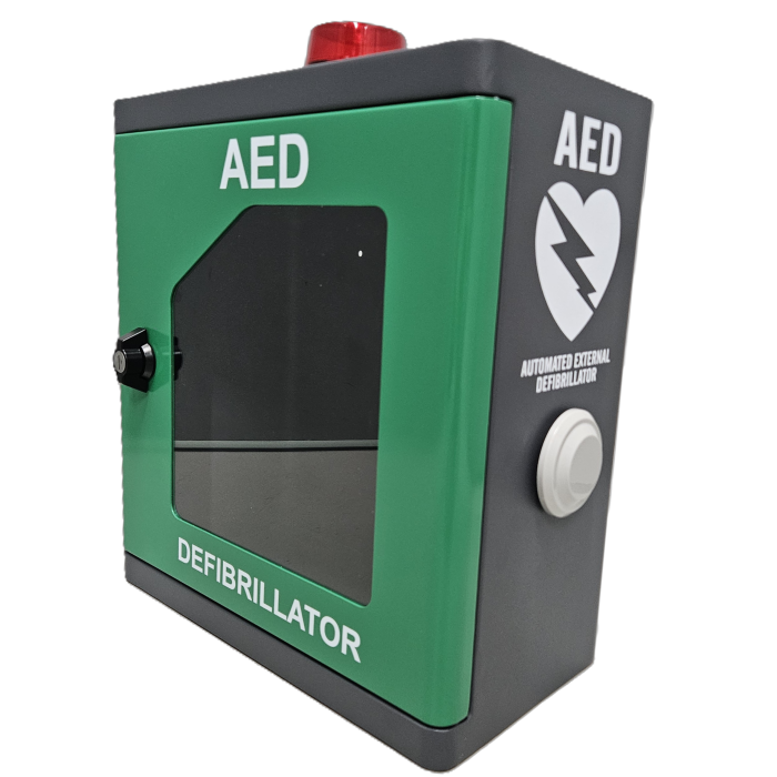 Aluminium Lightweight Indoor/Outdoor Wall-mounted AED Cabinet [Alarm and Strobe Light] (CAB10-DFS)
