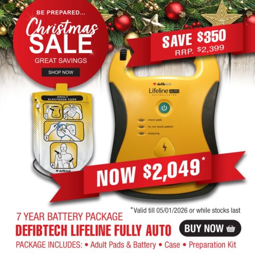 Defibtech Lifeline Fully-Automatic AED with 7-Year Battery Package