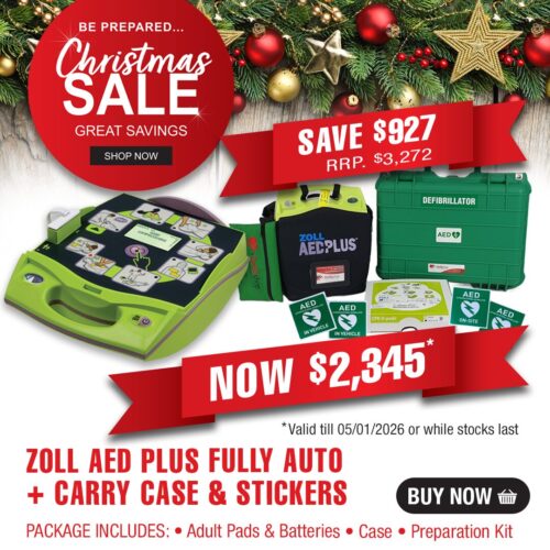 ZOLL [AED Plus] Fully Automatic Defibrillator with Carry Case Package