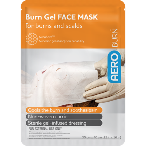 AEROBURN Burn Gel Face Mask Dressing [1 Unit] - [30 x 40cm] - (ABD34-I)