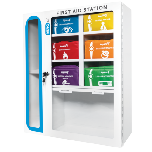 AEROKIT Modulator First Aid Station Wall Cabinet with 6 Modules - [AFAKSTN]